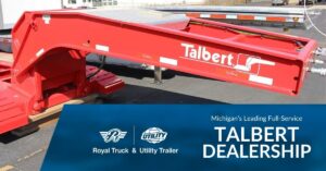 Red Talbert Trailer Parked | Michigan's Leading Full-Service Talbert Trailer Dealership | Royal Truck & Utility Trailer