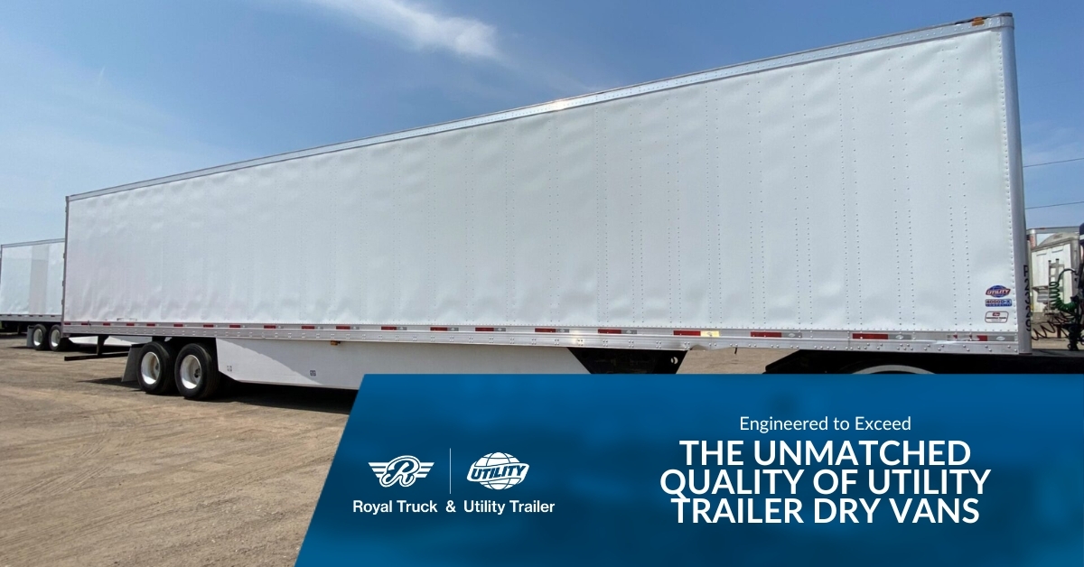A Utility Trailer Dry Van Parked | Royal Truck & Utility Trailer