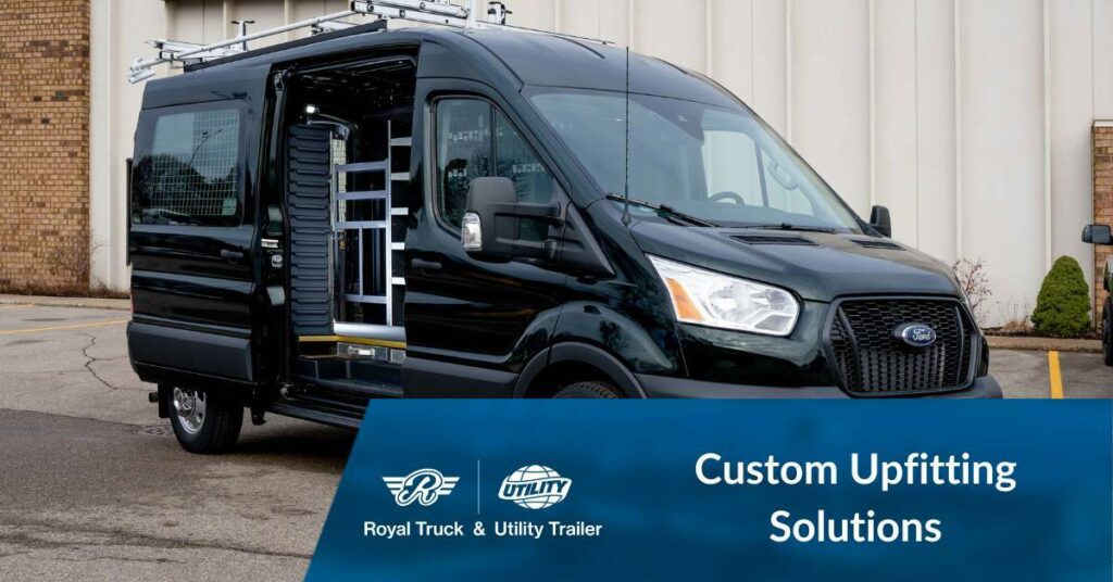 Black Ford Van With Custom Upffiting Built It | Custom Upfitting Solutions | Royal Truck & Utility Trailer