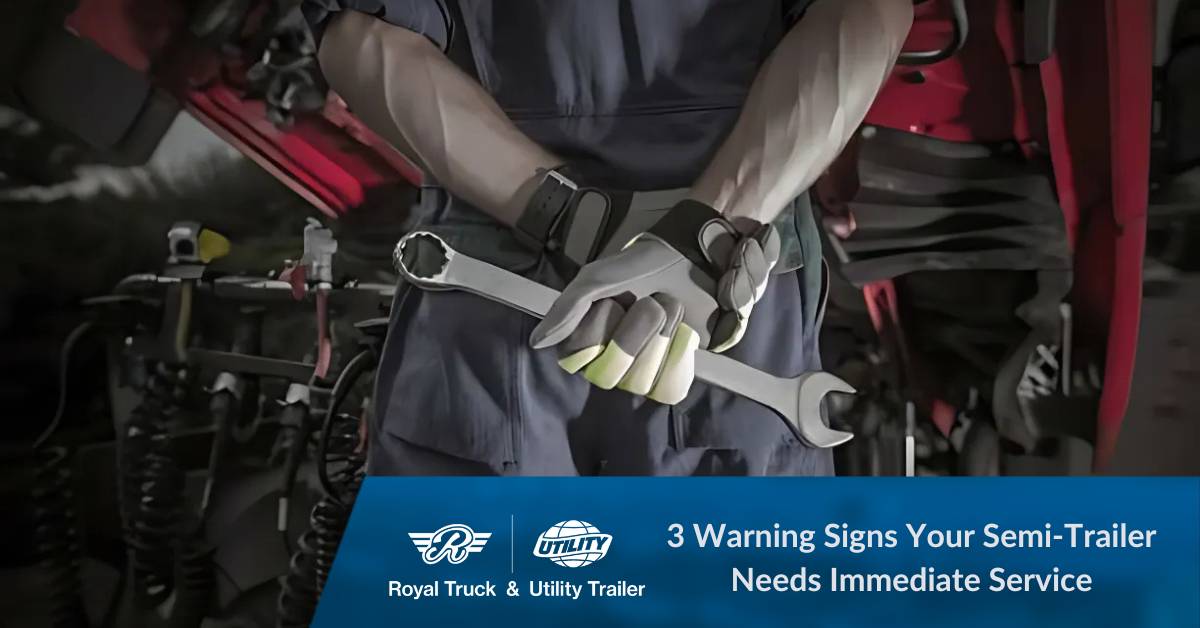 3 warning signs your semi-trailer needs immediate service. Royal Truck & Utility Trailer.
