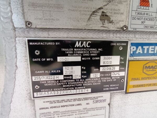 2021 MAC Drop Deck 22.5 | Tandem | Used | 052874 04